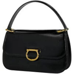 Celine 2way Handbag Crossbody Leather Black